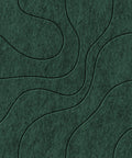 Waves Lagoon II akoestisch viltpaneel van PET-vilt — kleur Deep Green