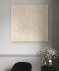 Waves Lagoon II akoestische wandpanelen — sfeerimpressie klassiek interieur (Sand)