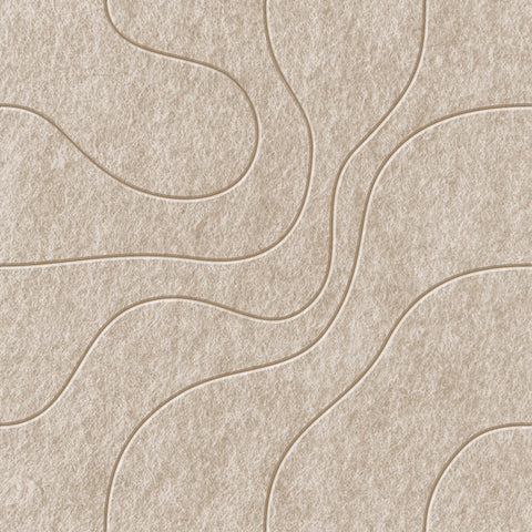 Waves Lagoon II Akustikfilzplatte von PET-Filz Farbe: Sand