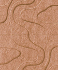 Waves Relief VIII 3D akoestisch wandpaneel van PET-vilt — kleur Cognac