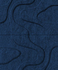 Waves Relief VIII 3D akoestisch wandpaneel van PET-vilt — kleur Navy