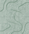 Waves Relief VIII 3D akoestisch wandpaneel van PET-vilt — kleur Sage Green