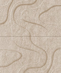 Waves Relief VIII 3D akoestisch wandpaneel van PET-vilt — kleur Sand