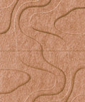 Waves Relief VIII 3D akoestisch wandpaneel van PET-vilt — kleur Cognac