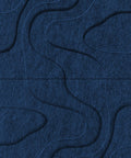 Waves Relief VIII 3D akoestisch wandpaneel van PET-vilt — kleur Navy