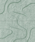 Waves Relief VIII 3D akoestisch wandpaneel van PET-vilt — kleur Sage Green