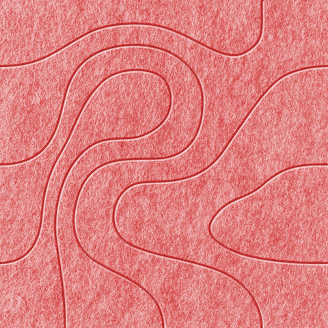 Waves Relief VIII Akustikplatte aus PET-Filz Farbe: Burgundy