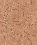 Panneau acoustique Waves Relief VIII en feutre PET — couleur Cognac