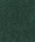 Panneau acoustique Waves Relief VIII en feutre PET — couleur Deep Green