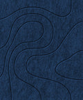 Panneau acoustique Waves Relief VIII en feutre PET — couleur bleu marine