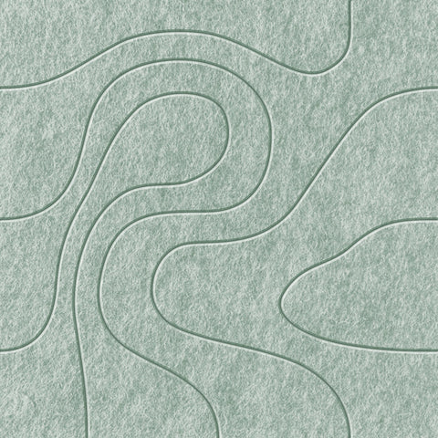 Waves Relief VIII Akustikplatte aus PET-Filz Farbe: Sage Green