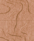 Waves Strata I 3D akoestisch wandpaneel van PET-vilt — kleur Cognac