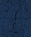 Waves Strata I 3D akoestisch wandpaneel van PET-vilt — kleur Navy