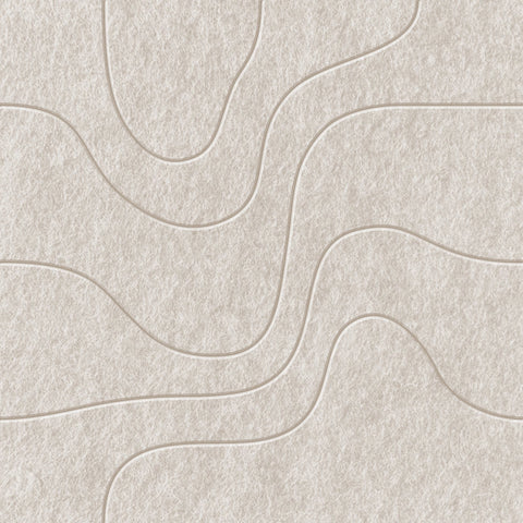 Waves Strata I akoestisch viltpaneel van PET-vilt — kleur Beige