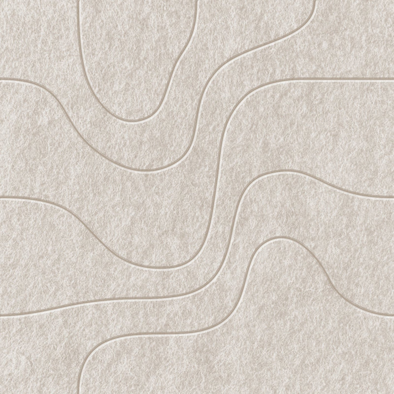 Panneau acoustique Waves Strata I en feutre PET — couleur Beige