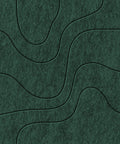 Waves Strata I akoestisch viltpaneel van PET-vilt — kleur Deep Green