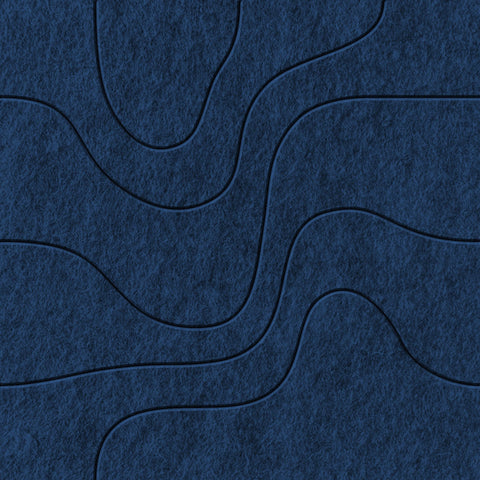 Waves Strata I akoestisch viltpaneel van PET-vilt — kleur Navy