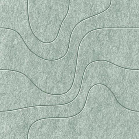 Waves Strata I akoestisch viltpaneel van PET-vilt — kleur Sage Green
