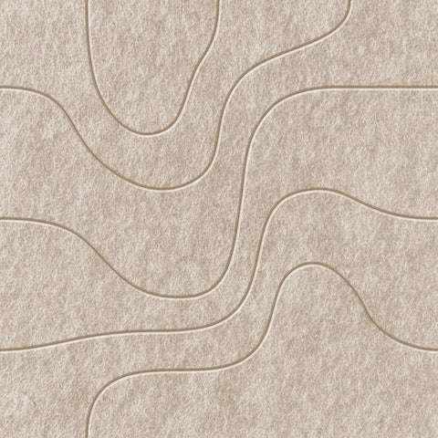Waves Strata I akoestisch viltpaneel van PET-vilt — kleur Sand