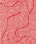 Waves Tidal III 3D akoestisch wandpaneel van PET-vilt — kleur Burgundy
