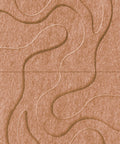 Waves Tidal III 3D akoestisch wandpaneel van PET-vilt — kleur Cognac