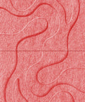 Waves Tidal III 3D akoestisch wandpaneel van PET-vilt — kleur Burgundy
