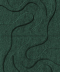 Waves Tidal III 3D akoestisch wandpaneel van PET-vilt — kleur Deep Green