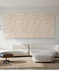 Waves Tidal III 3D akoestische wandpanelen — sfeerimpressie loungekamer (Sand)