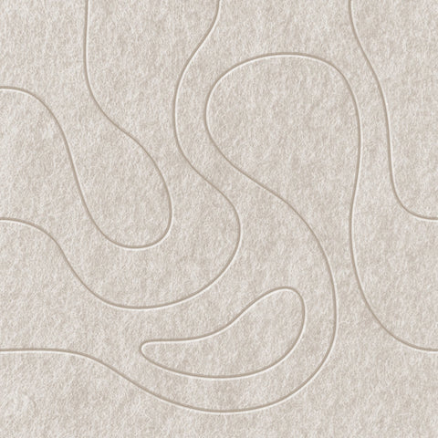 Waves Tidal III Akustikfilzplatte von PET-Filz Farbe: Beige
