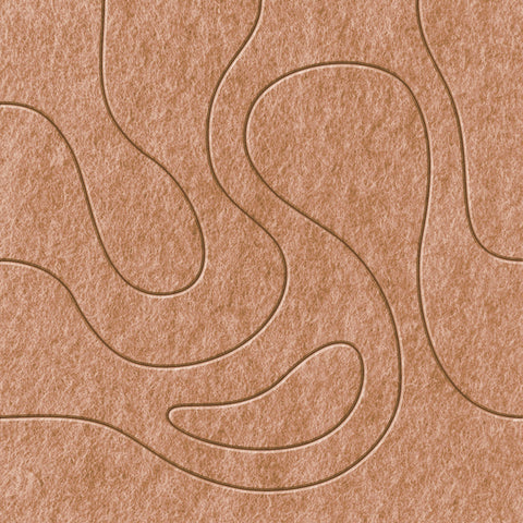 Waves Tidal III Akustikfilzplatte von PET-Filz Farbe Cognac
