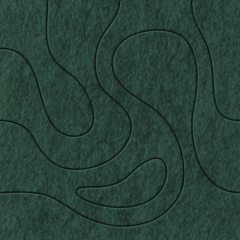 Waves Tidal III Akustikfilzplatte von PET-Filz Farbe Deep Green