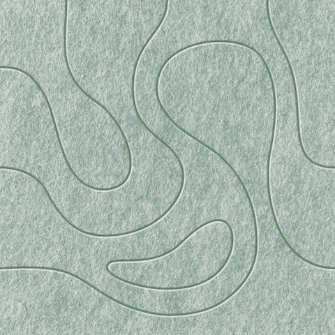 Waves Tidal III Akustikfilzplatte von PET-Filz Farbe: Sage Green