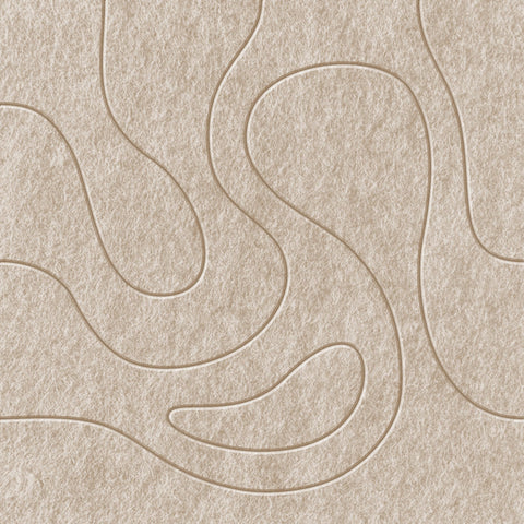 Waves Tidal III Akustikfilzplatte von PET-Filz Farbe Sand