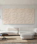Waves Tidal III 3D akoestische wandpanelen — sfeerimpressie loungekamer (Sand)