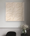 Waves Tidal III 3D akoestische wandpanelen — sfeerimpressie klassiek interieur (Sand)